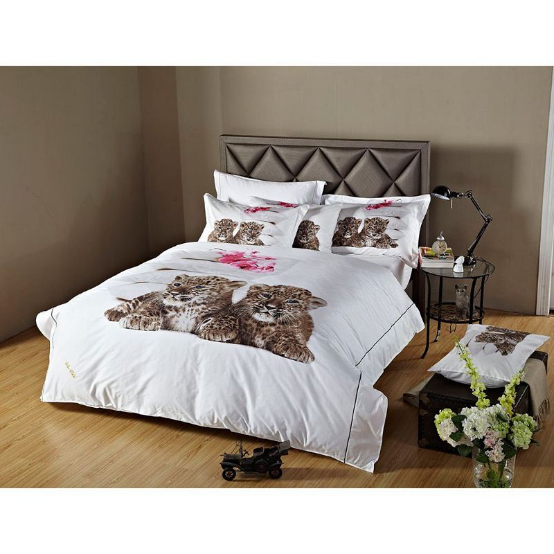 Dolce Mela Duvet Cover Sheets Set， Baby Leopards