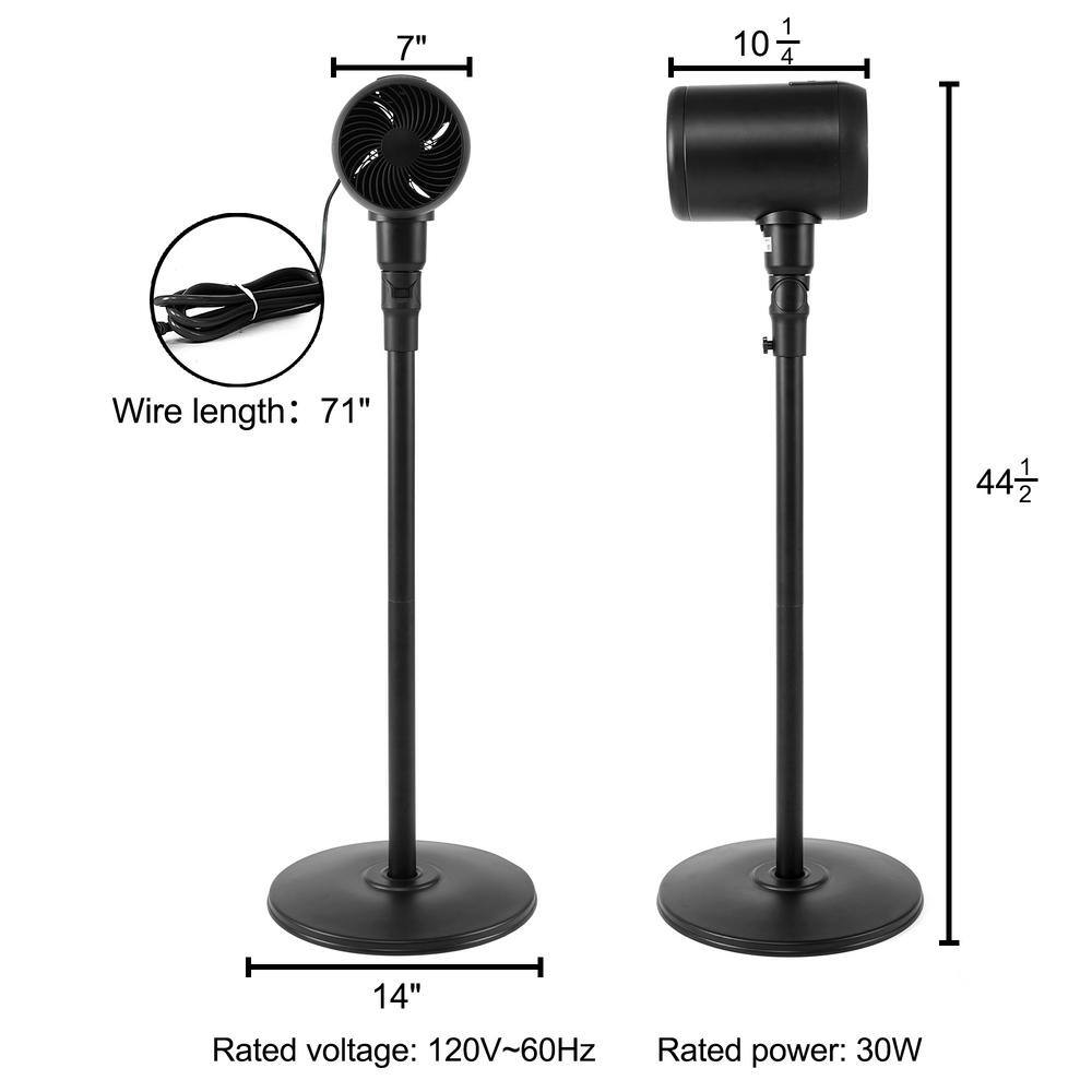 dubbin Black Metal Jet Fan - Perfect for Indoor and Outdoor Use with 6 Speeds and Remote Control FXFAN-7027