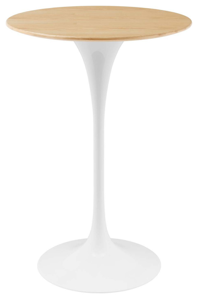 Lippa 28 quotBar Table White Natural  5200   Side Tables And End Tables   by Homesquare  Houzz