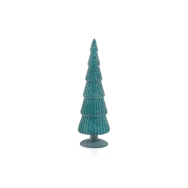 Amaryllis 13.5 Glass Tree on Glitter Base，Set of 2