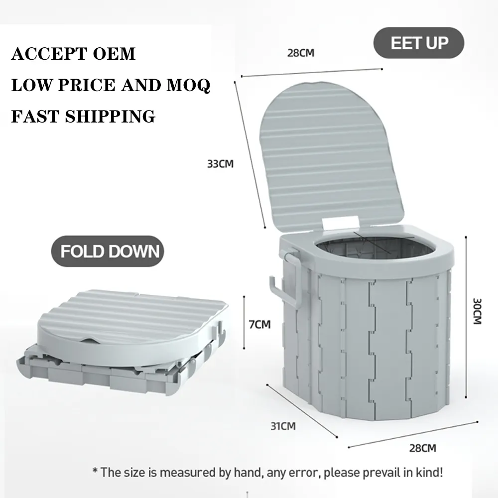 Emergency 20L Folding Portable Toilet Quality Competitive Price Portable Folding Toilet For Hiking Outdoor