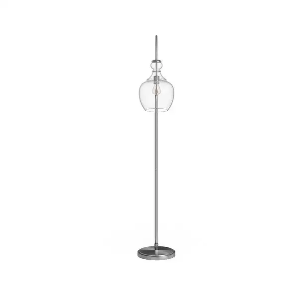 Verona Arc Floor Lamp with Glass Shade