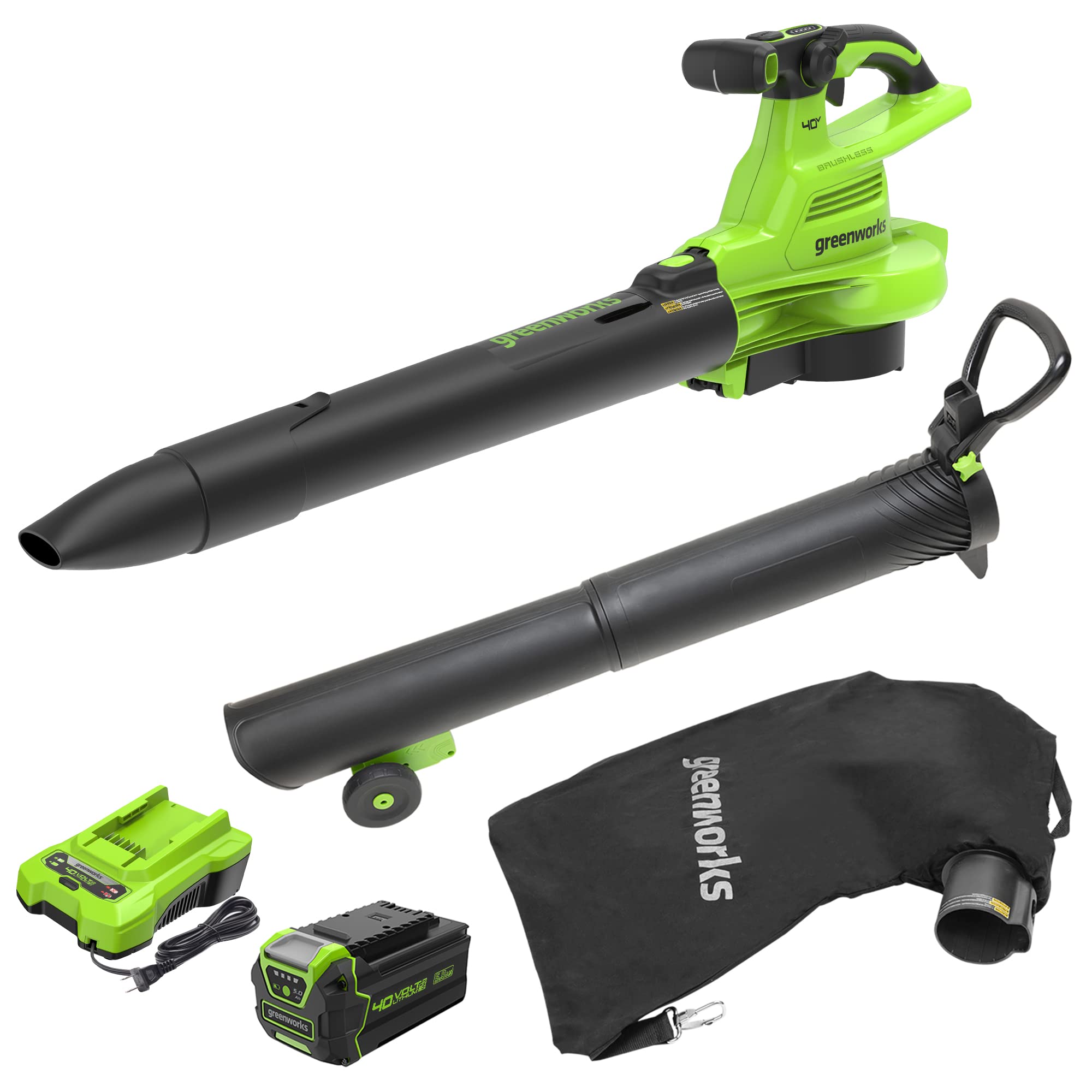 40V 505 CFM Cordless Battery Leaf Blower/Vacumn  Battery | Greenworks Tools