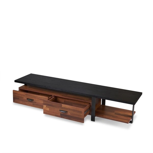 Global Pronex Elling TV Stand in Walnut Black