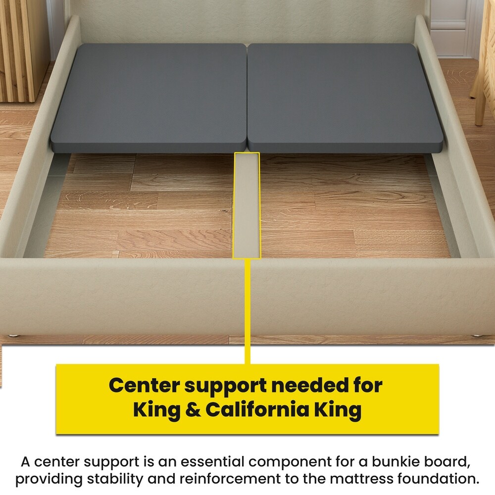 ONETAN  1.5 Inch Split Bunkie Board for Mattress/Bed Support   Fully Assembled  Improved Comfort and Support  Gray