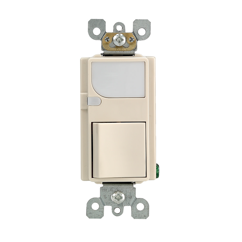 Leviton Combination Decora Switch with LED 15A 120VAC Light Almond