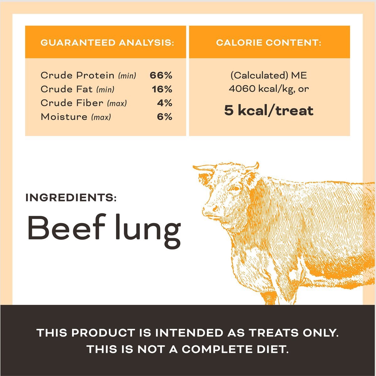 Primal Let's All Get A Lung Beef Flavored Crunchy Dog Treats