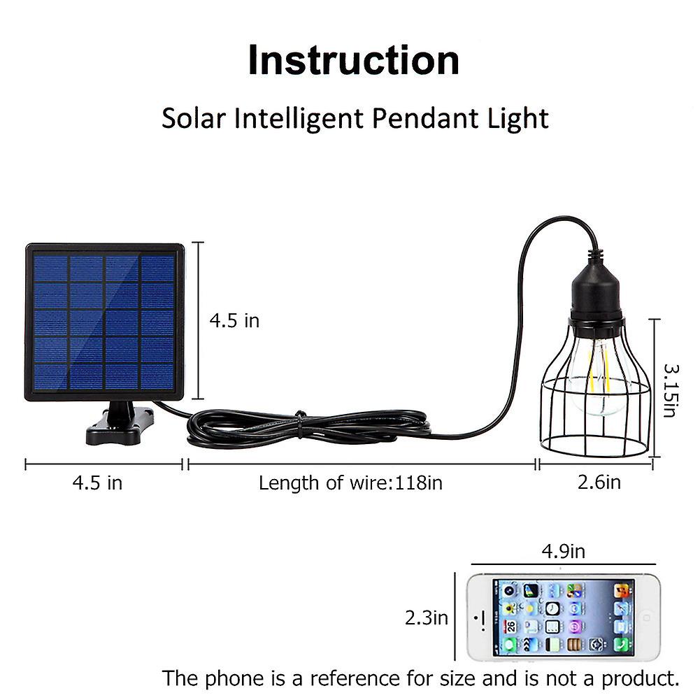 Solar Lamp Outdoor Garden Light Solar Chandelier Vintage Lamp Led Light Waterproof 3meters Cord Indoor Lighting Solar Bulb Light