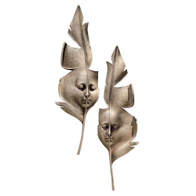 Design Toscano Aurora And Hespera Sculptural Greenmen Wall Masks