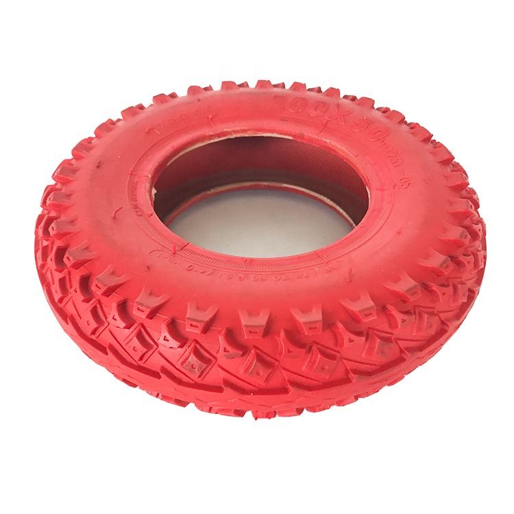 Heavy Duty Red Rubber Tires 200x50 Offroad 8 Inch Tyre with Wear Resistant Non slip Pneumatic Tires for Electric Mountainboard