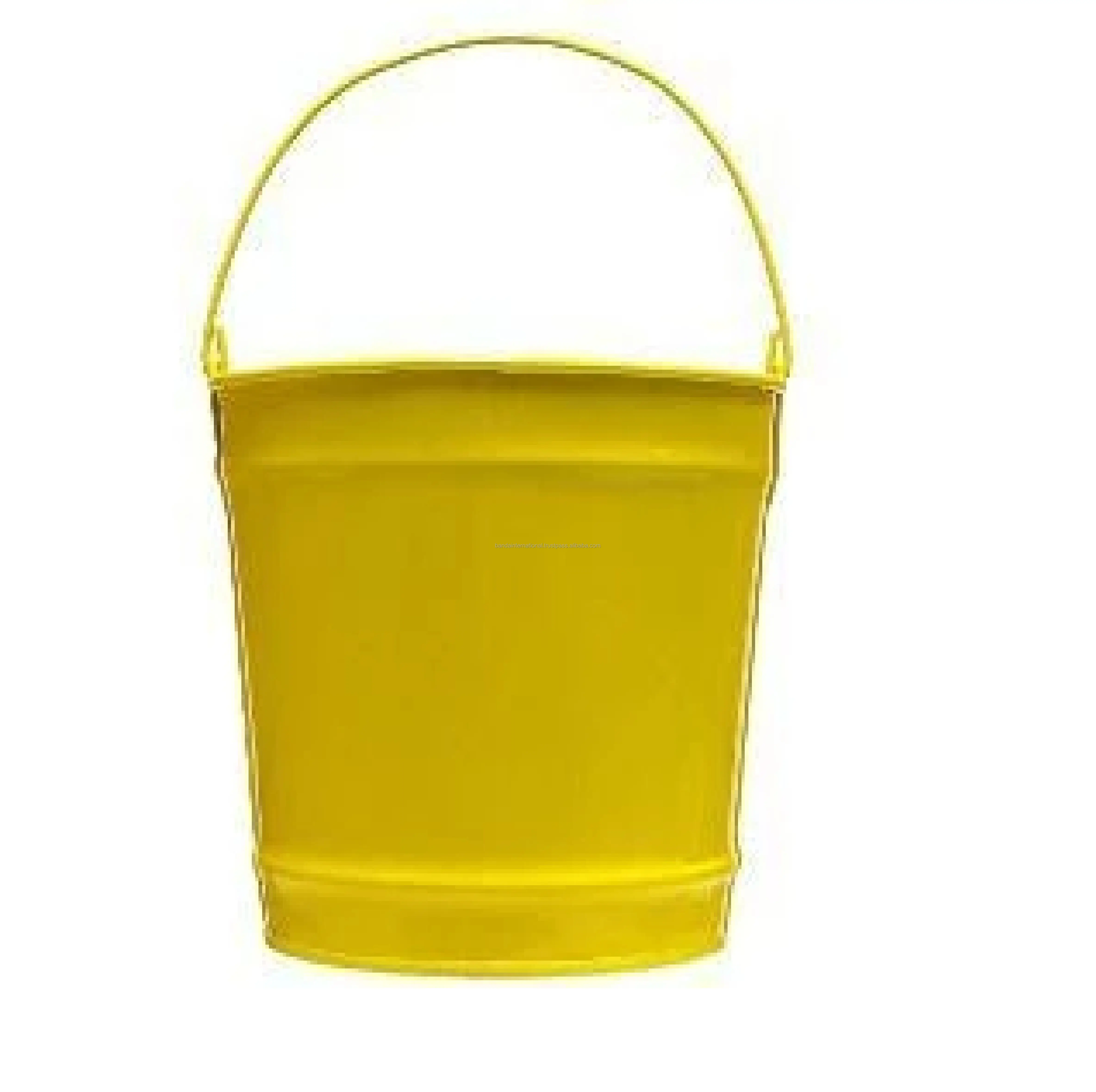 Garden Galvanized Plant Pots Wholesale Cheap Prices Tree Planters With Yellow Color Flower Pot Supplier India