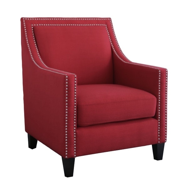 Abbyson Adrienne Fabric Nailhead Accent Armchair