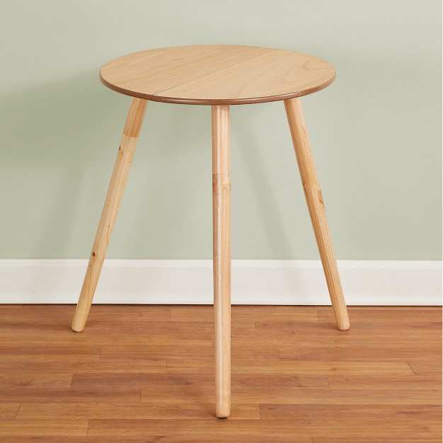 Collections Etc 20 inch Diameter Round Wooden Side Accent Table 20 X 20 X 25 5 N a