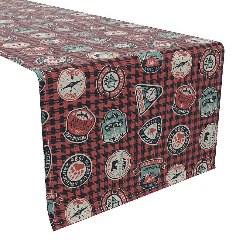 Table Runner， 100% Cotton， 16x90， Mountain Explorer Plaid