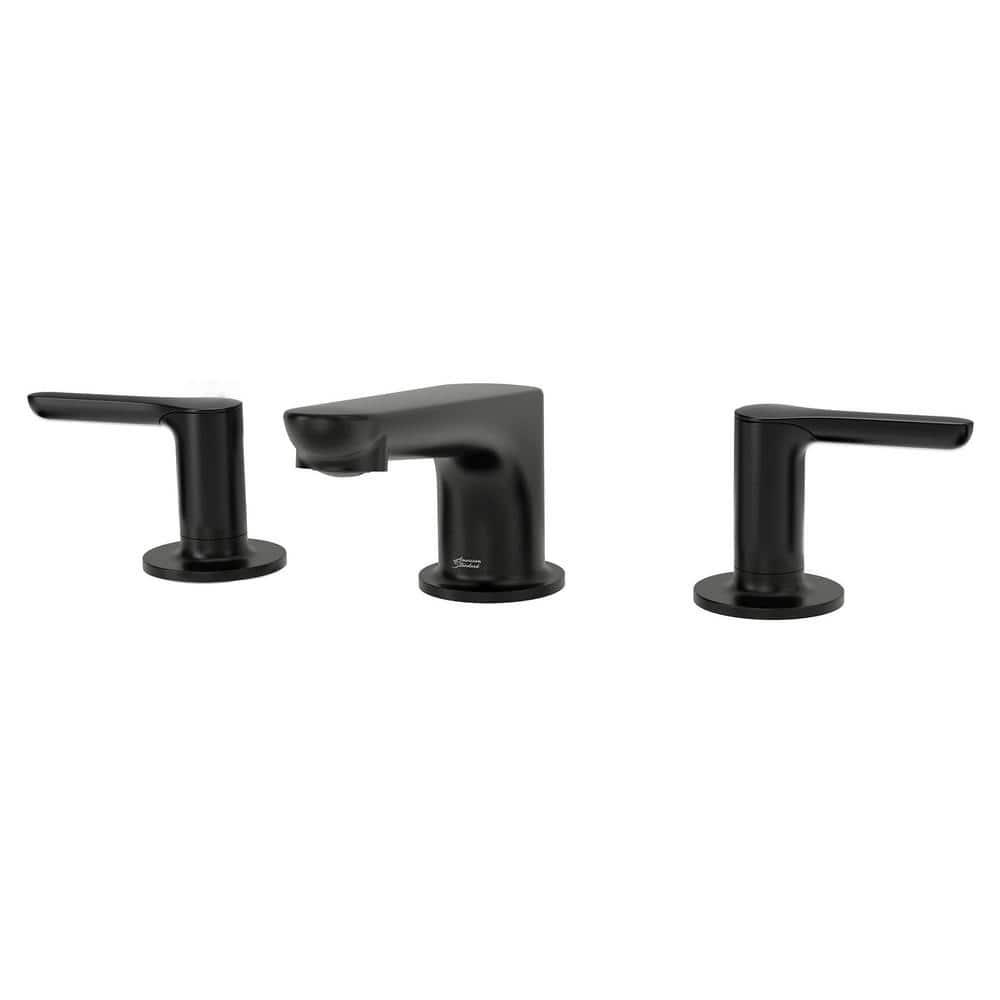 American Standard Studio S 8 in Widespread 2Handle Low Spout Bathroom Faucet in Matte Black