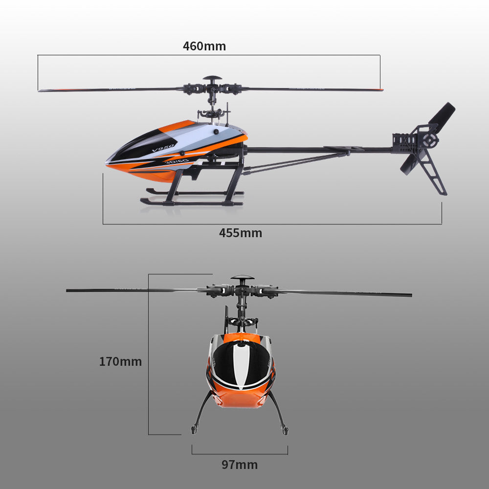 WLtoys V950 RC Helicopter 2.4G 6CH 3D 6G System Brushless Motor Flybarless RTF Helicopter