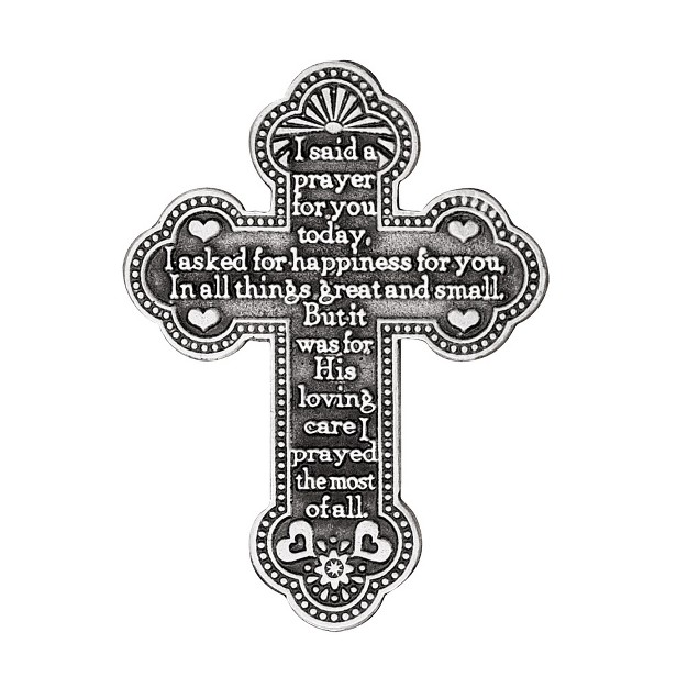 Collections Etc I Said A Prayer Cross Visor Clip