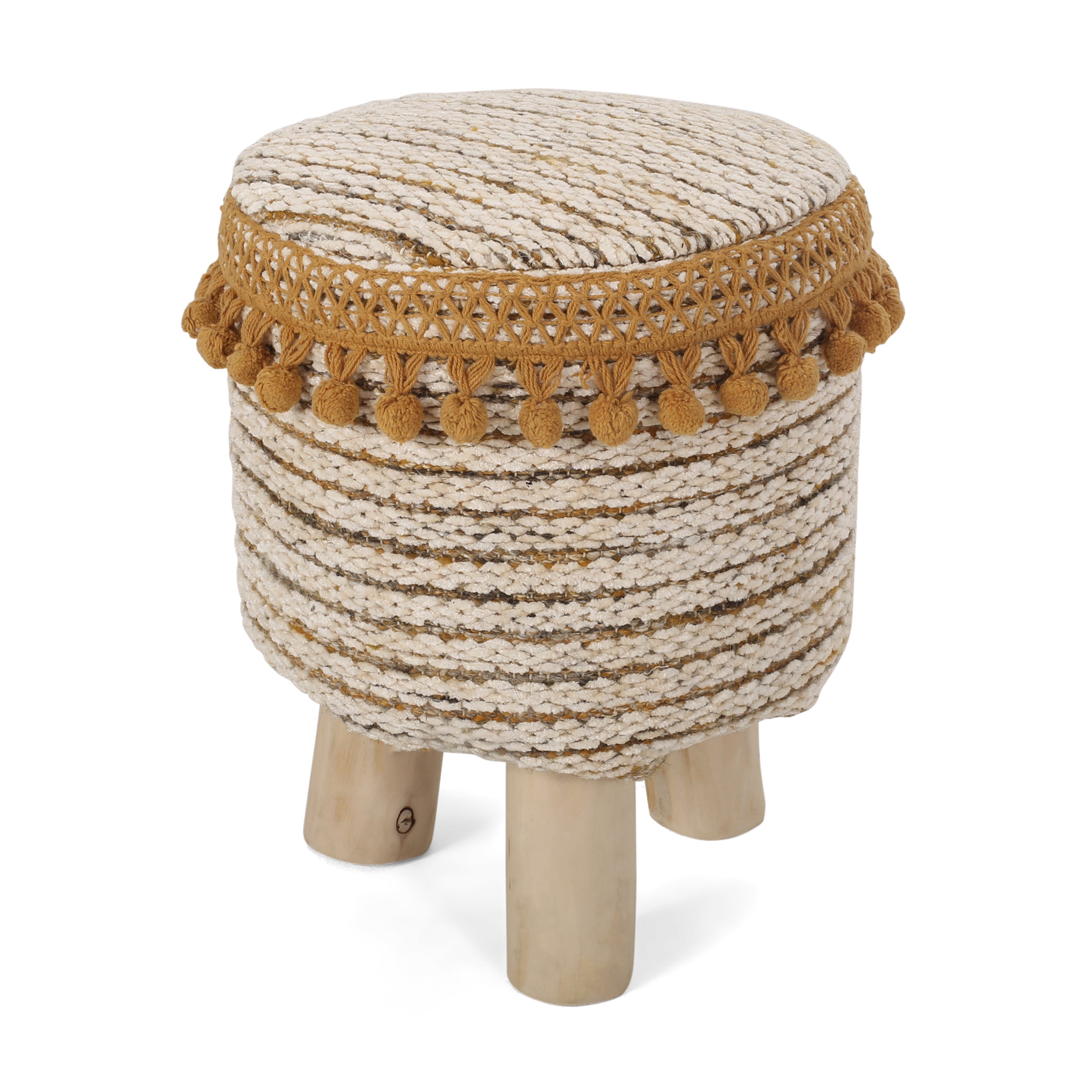 Roemello Handcrafted Boho Fabric Stool