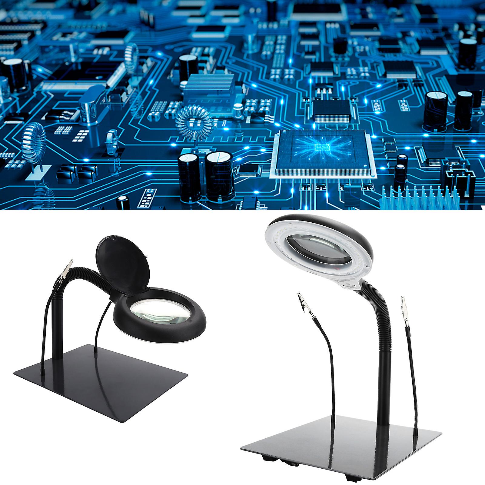 40LED Magnifier Lamp Adjustable 15X Magnifying Light for Reading Circuit Board RepairingEU Plug 110-220V