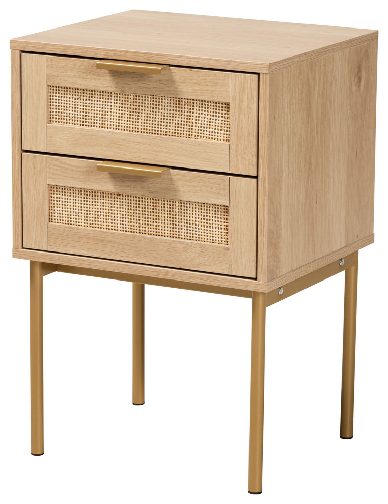 ie Light Brown 2 Drawer End Table   Tropical   Side Tables And End Tables   by Baxton Studio  Houzz