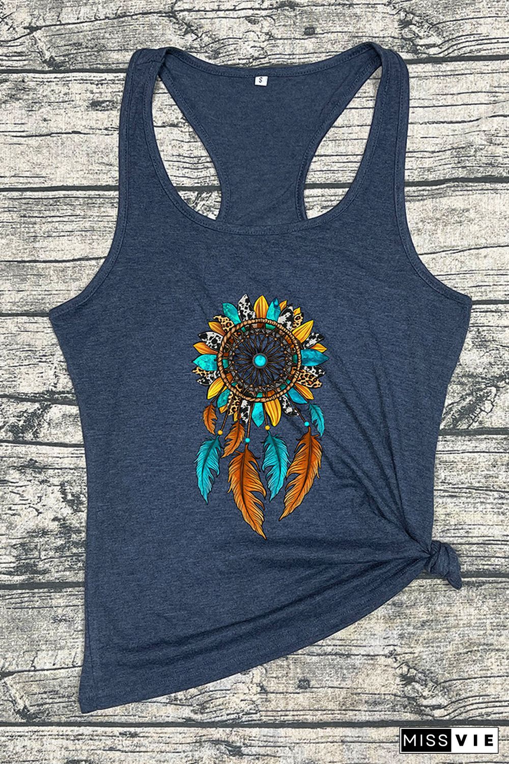 Sunflower Dreamcatcher Graphic Tank Top