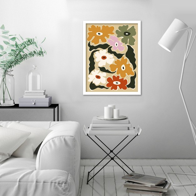 Americanflat Boho Botanical Wall Art Room Decor Fun And Bold Retro Floral By Miho Art Studio