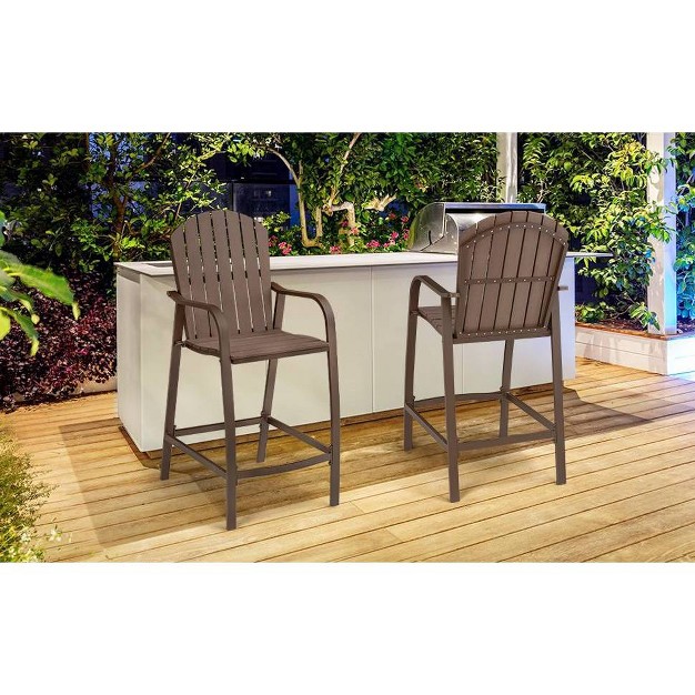 4pk All Weather Patio Furniture Counter Height Bar Stools Crestlive Products