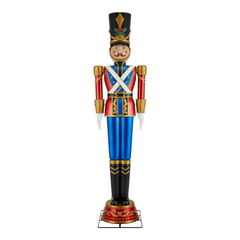 8 ft. Giant -Sized Animated LED Toy Soldier Holiday Yard Decoration 24SV24369