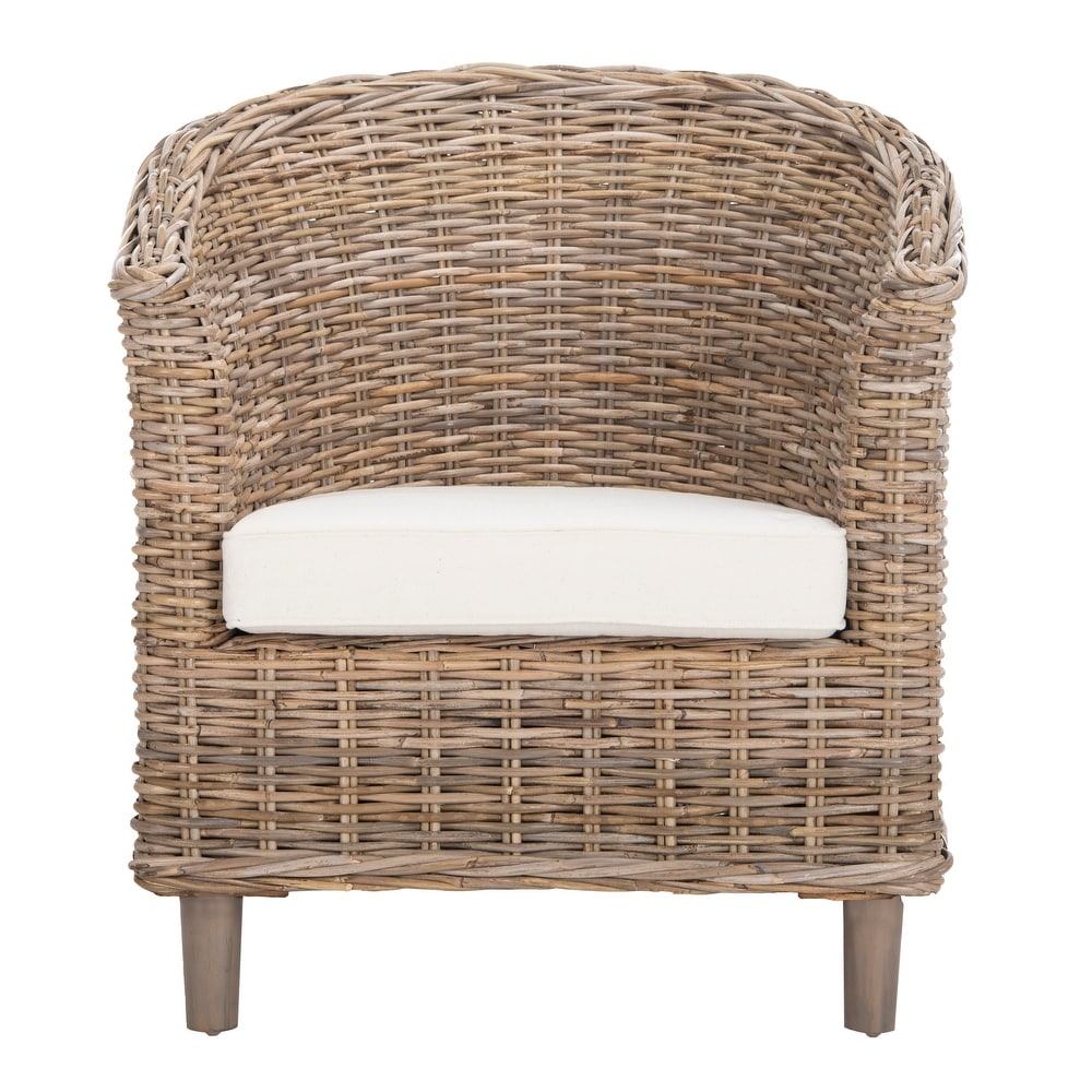 SAFAVIEH Omni Transitional Coastal Rattan Barrel Chair   29.1\