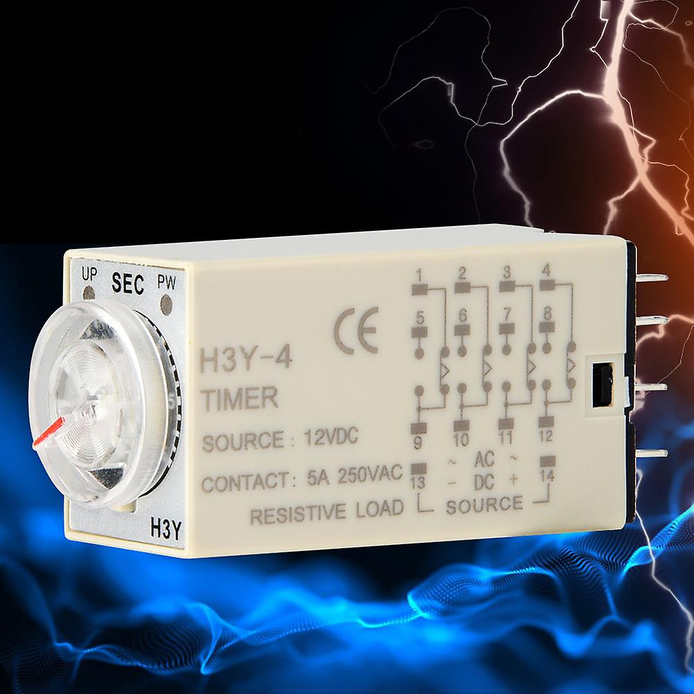 H3y-4 Time Relay Pointer Control Power On Delay Timer 14-pin 12vdc (60s)