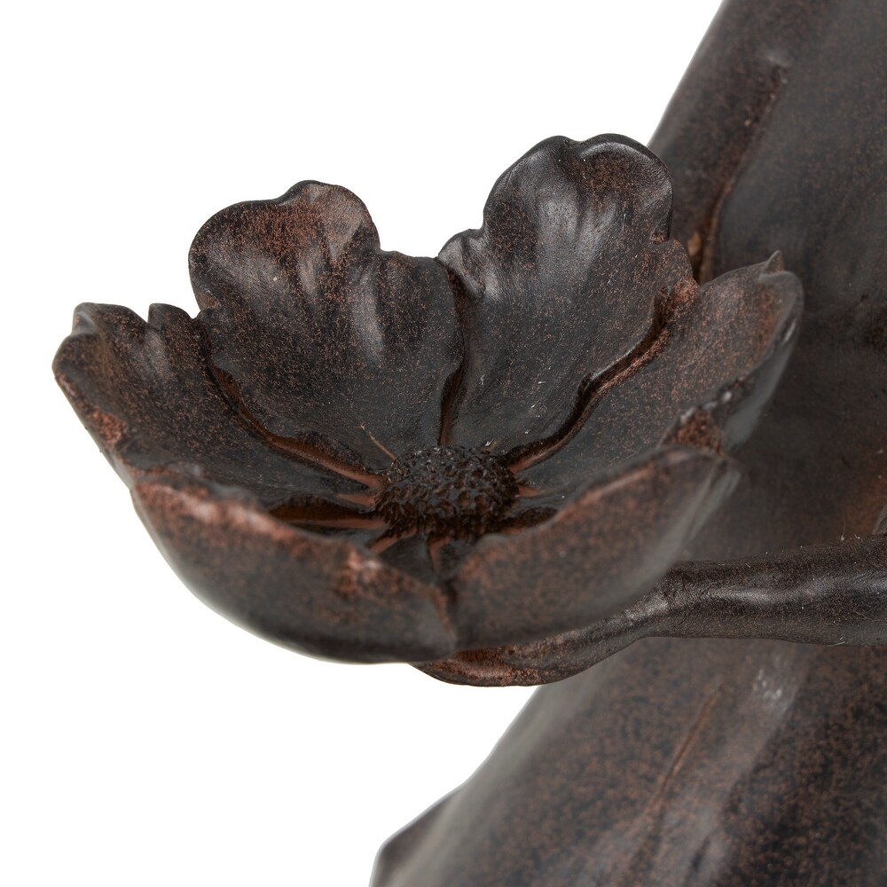 Dark Gray Resin Woman Sculpture