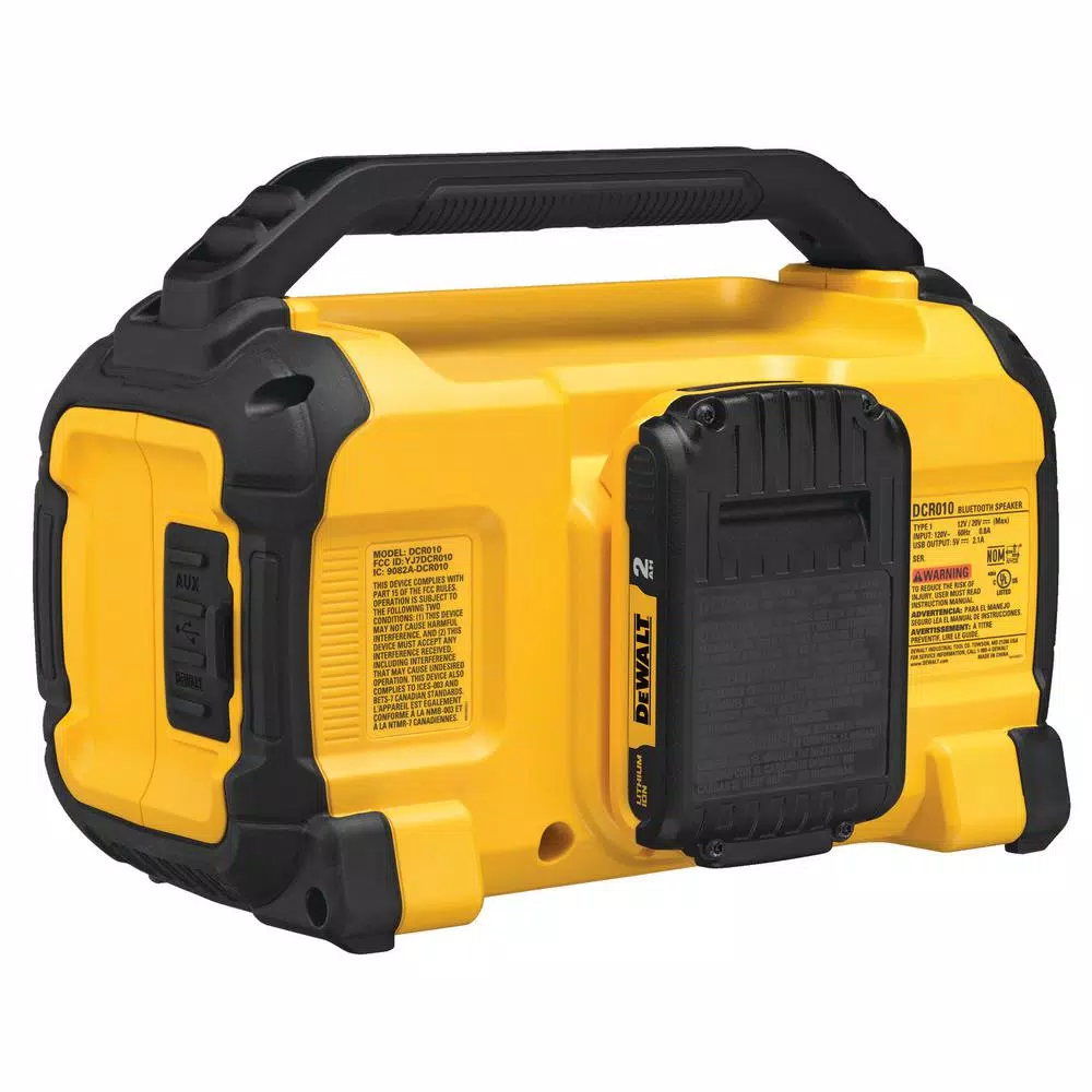 DEWALT 20-Volt MAX Bluetooth Speaker with (1) 20-Volt Battery 3.0Ah and Charger and#8211; XDC Depot