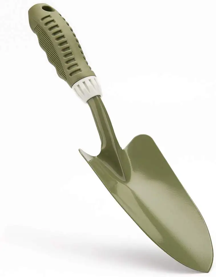 garden supplies Carbon steel head powder coating soft PVC PE green tools handle trowel