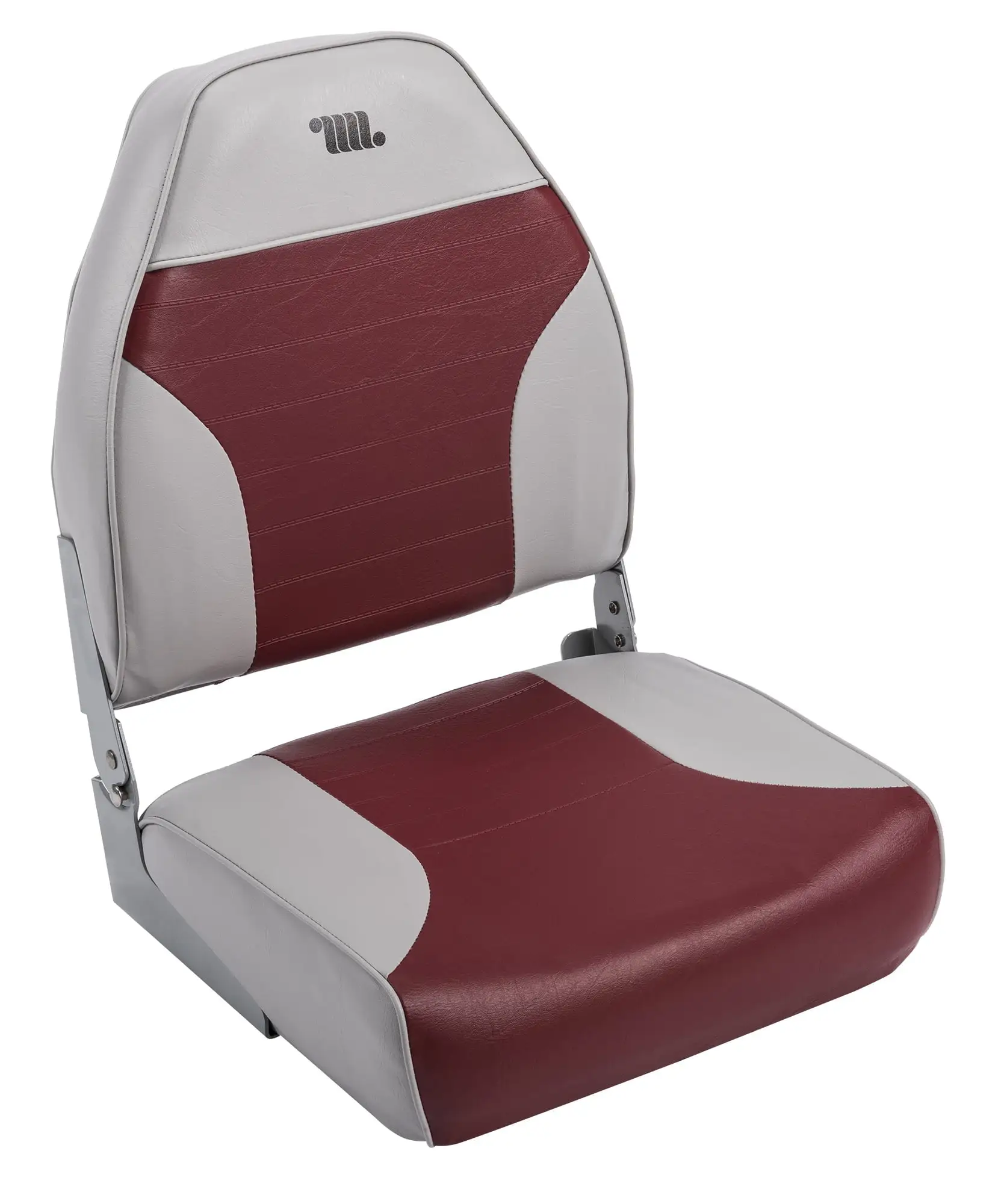 Wise 8WD588PLS-661 Standard High Back Boat Seat， Grey/Red