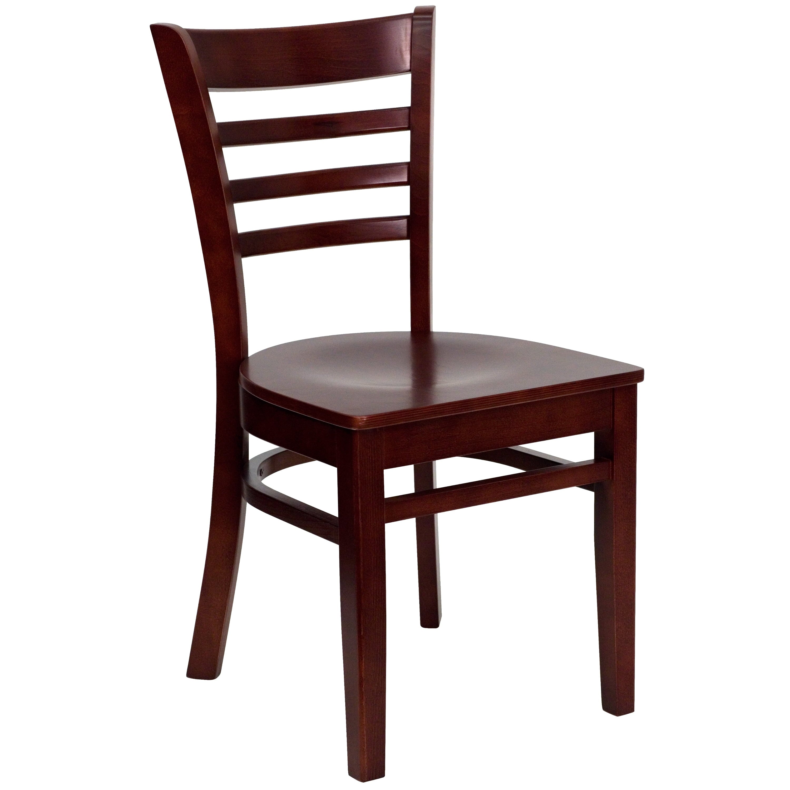 Flash Furniture HERCULES Series Ladder Back Mahogany Wood Restaurant Chair