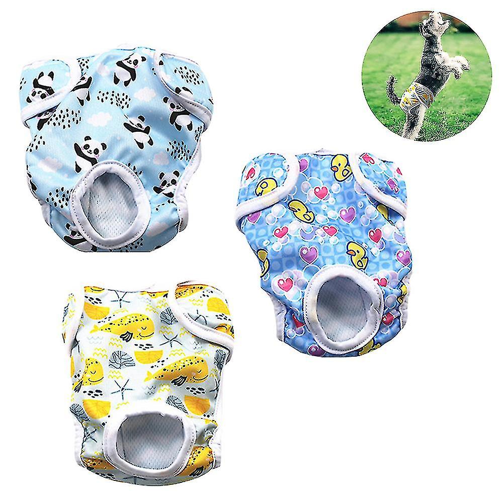 Pcs Of 3 Reusable Washable Dog Diapers，highly Absorbent Dog