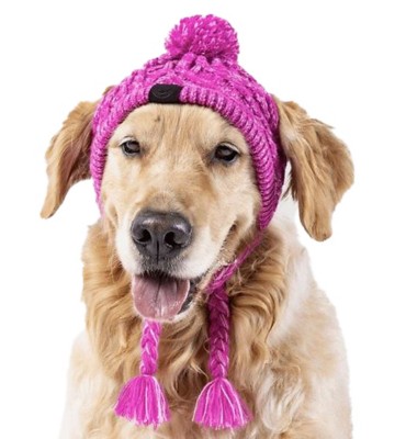 Canada Pooch Pink Pom Pom Dog Hat