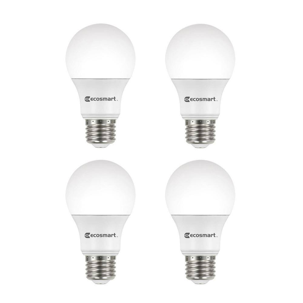 EcoSmart 60-Watt Equivalent A19 Dimmable Energy Star LED Light Bulb Bright White (4-Pack) C5A19A60WESD05