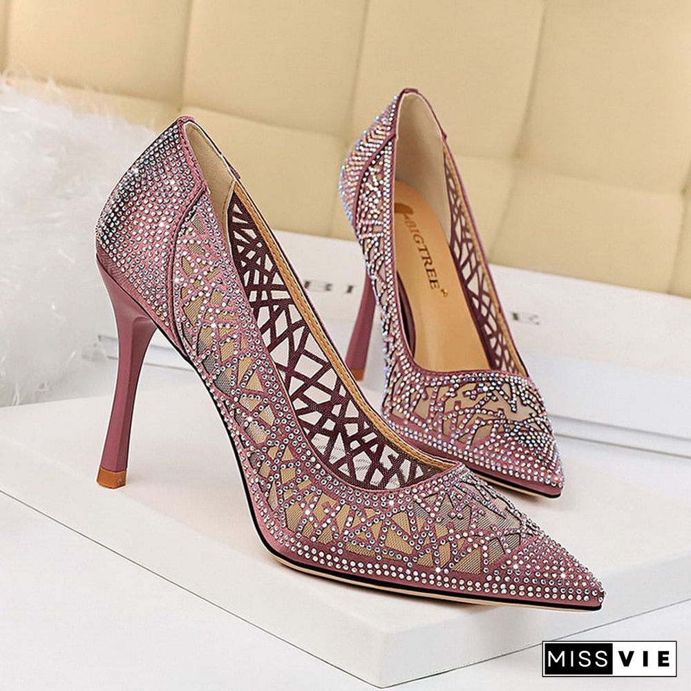 Women Pumps Spring Hot Sale Women Shoes Pointed Toe Pumps Dresshigh Heels Boat Wedding Zapatos Mujer