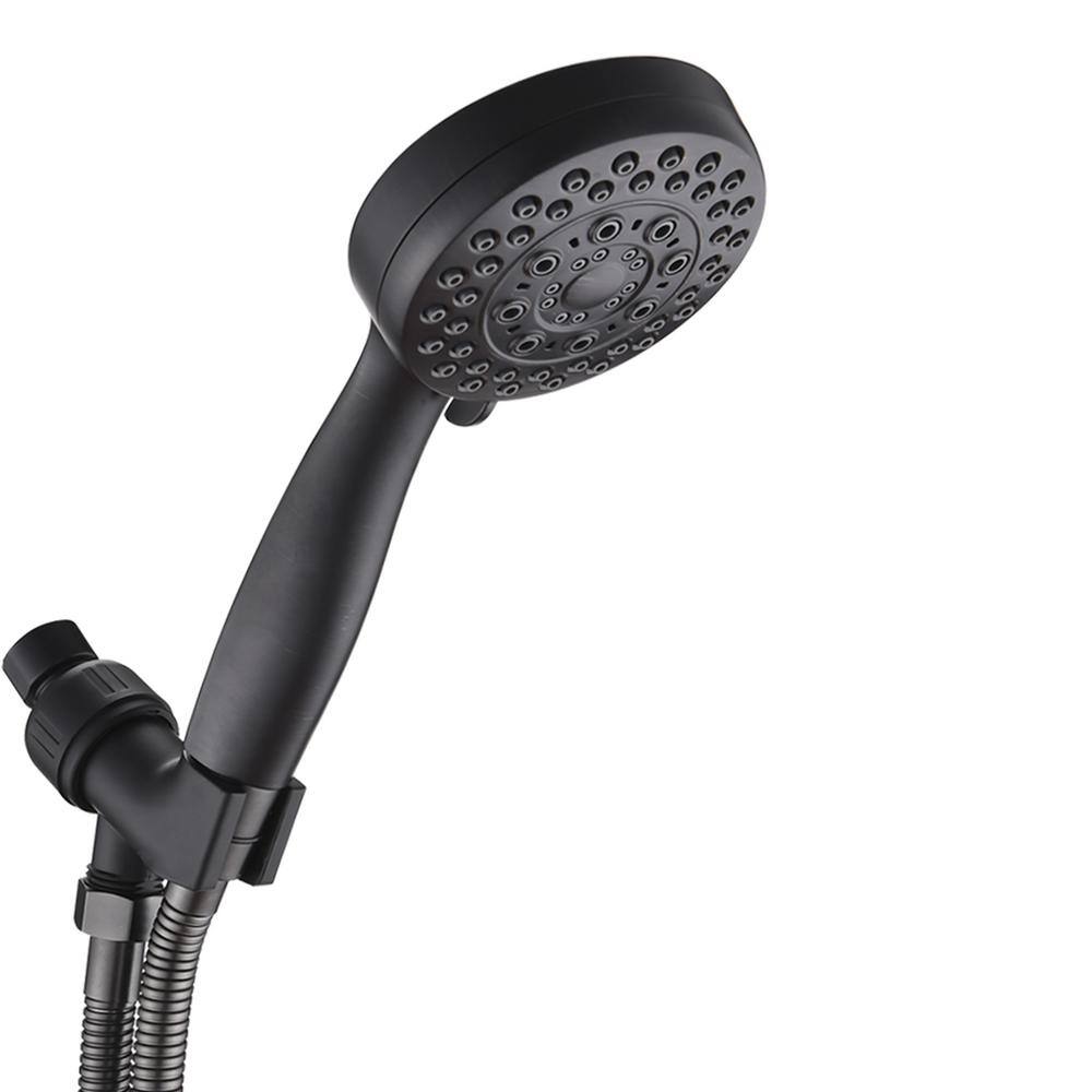 Miscool 5-Spray Patterns with 3.78 in. Single Wall Mount Adjustable Handheld Shower Head in Oil Rubbed Bronze SHMSH105B001ORB