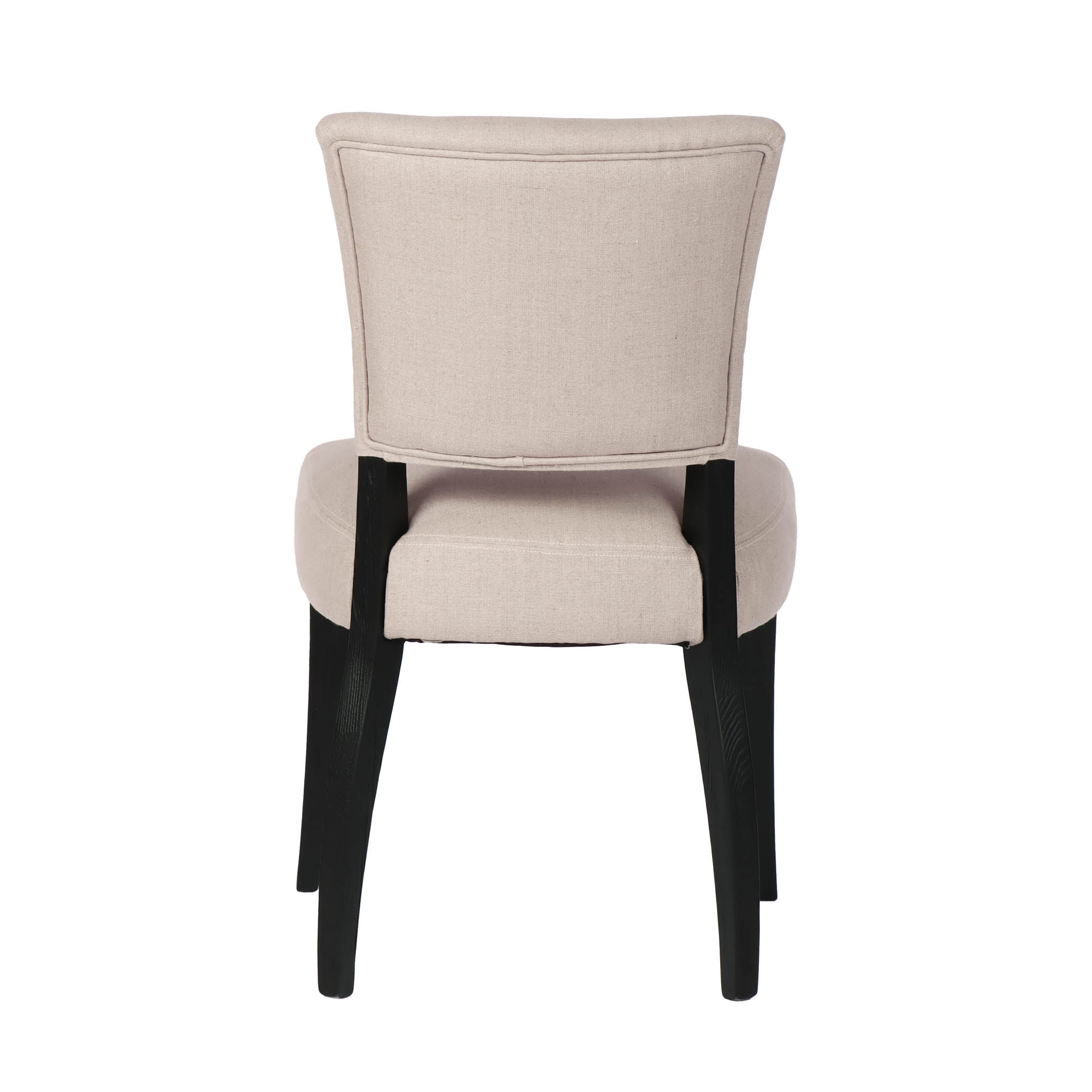 Luther Dining Chair - Light Linen/Black Legs