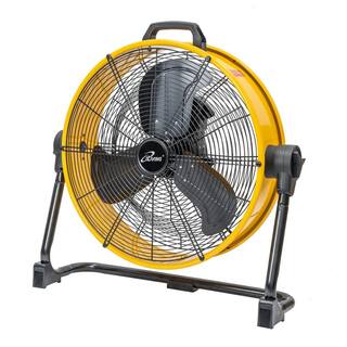 iLIVING 20 in. Step-less Speed Adjustment 5703 CFM Heavy Duty High Velocity Barrel Floor Drum Fan in Yellow with DC Motor ILG8M20-50DC