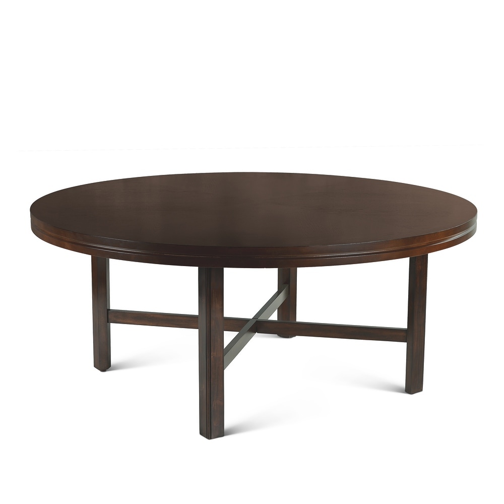 Hampton 72 inch Round Dining Table with Optional Lazy Susan by Greyson Living