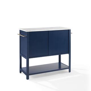 CROSLEY FURNITURE Katrina Navy Kitchen Island CF3042WM-NV