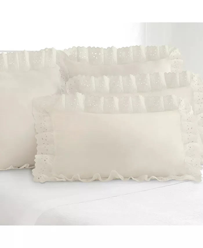 Fresh Ideas Ruffled Eyelet Pillow Standard Sham