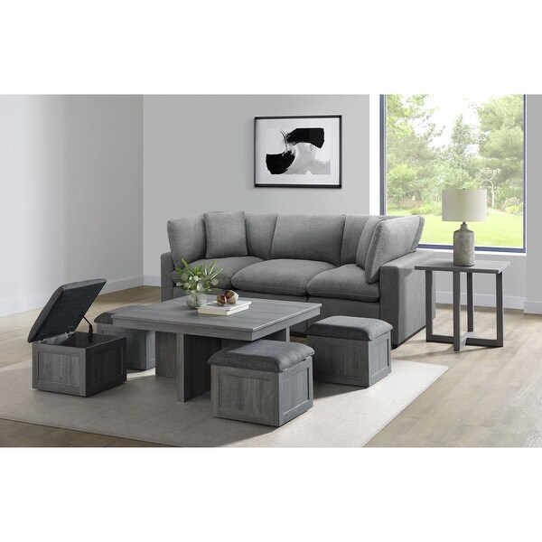 Picket House Furnishings Dawson End Table Only in Grey