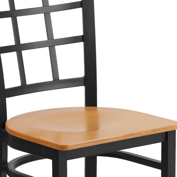 Steel Window Back Restaurant Chair - 16.5