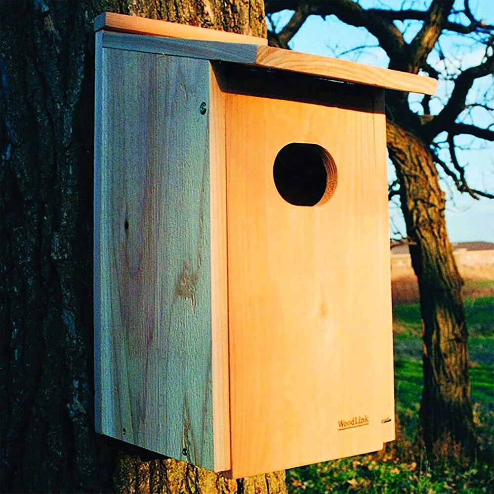 Woodlink WD1 Wood Duck Nesting House Box w/ 4x3 In Oval Entrance Hole   13