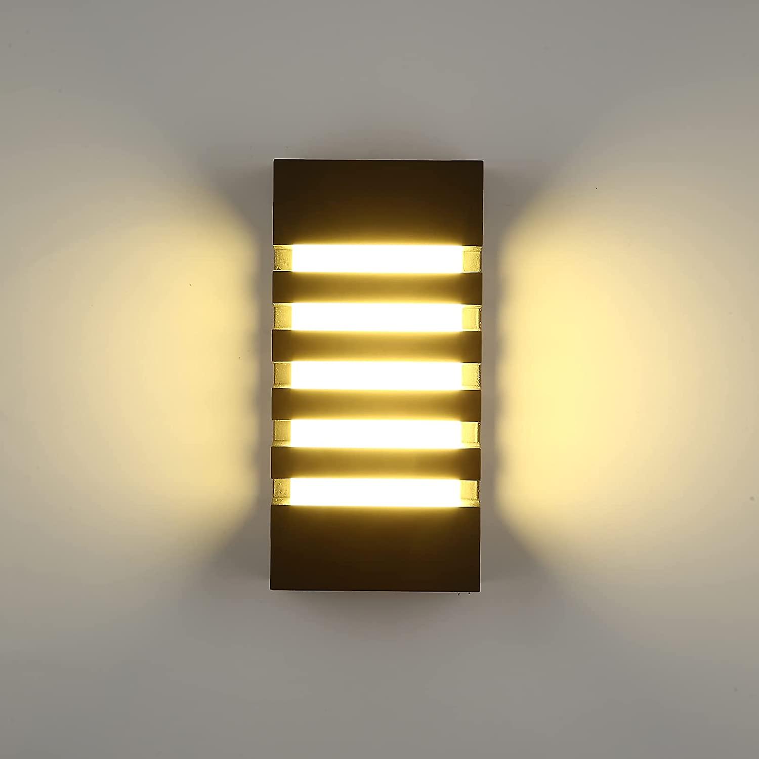 Outdoor Wall Lights18w Led Modern Indoor Wall Light Porch and Patio Wall Sconces Aluminum 3000k Suitable For Living Room，balcony，courtyard，staircase