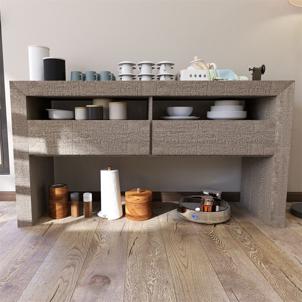 Modern Farmhouse Buffet Storage Cabinet with Drawers